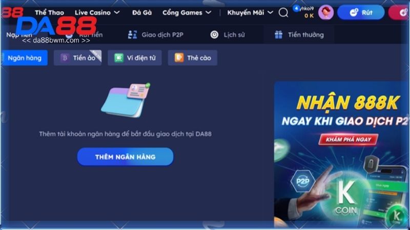 Giao dịch tại DA88 đảm bảo an toàn tuyệt đối và siêu tốc cho hội viên